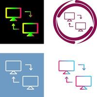 compartiendo sistemas icono diseño vector