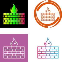 Firewall Icon Design vector