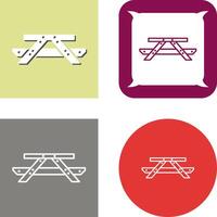 Picnic of Table Icon Design vector