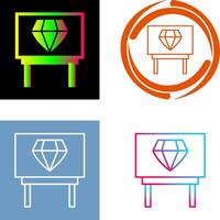 Diamond Exhibit Icon Design vector