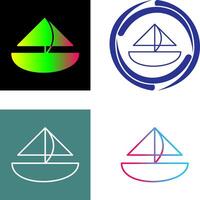 Small Yacht Icon Design vector