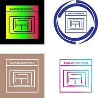 Evacuation Plan Icon Design vector