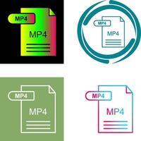 MP4 Icon Design vector