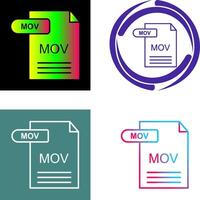 MOV Icon Design vector