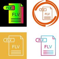 FLV Icon Design vector