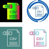 CSV Icon Design vector