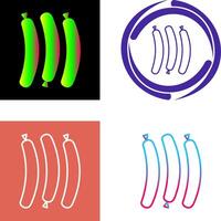 Hot Sausage Icon Design vector