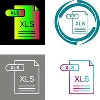 XLS Icon Design vector