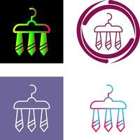 Tres corbatas icono diseño vector