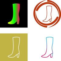 Long Boots Icon Design vector