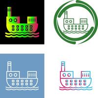 Cargo Ship Icon Design vector