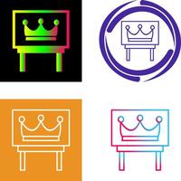 Crown Exhibit Icon Design vector
