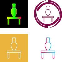 Vase Exhibit Icon Design vector