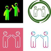 Waing to people Icon Design vector