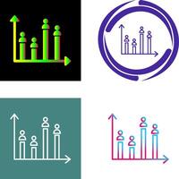 Candidate Graph Icon Design vector