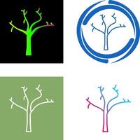 árbol con No hojas icono diseño vector