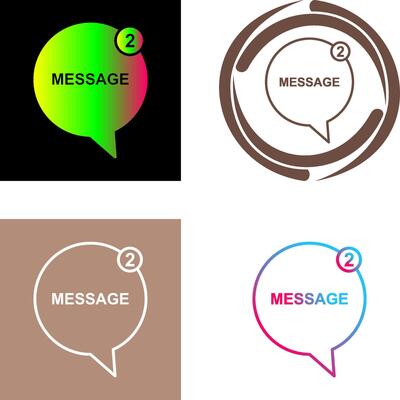 Message Bubbles Icon Design