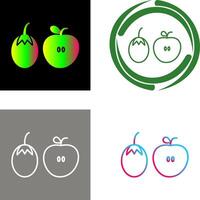Fruits and VVegetables Icon Design vector
