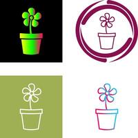 Flower Pot Icon Design vector