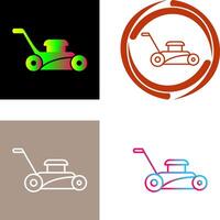 Lawn Mower Icon Design vector