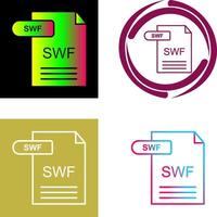 SWF Icon Design vector