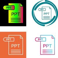 ppt icono diseño vector