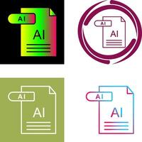 AI Icon Design vector