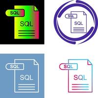 SQL Icon Design vector