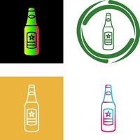 cerveza botella icono diseño vector