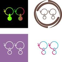 Earrings Icon Design vector