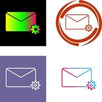 Message Settings Icon Design vector