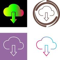Download from Cloud Icon Design vector