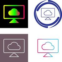 Cloud System Icon Design vector