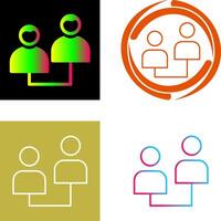 Connected Profiles Icon Design vector