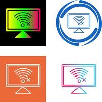 Disconnected Network Icon Design vector