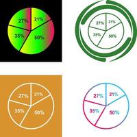 Pie Chart Icon Design vector