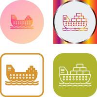 Cargo Ship Icon Design vector