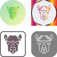 Alpaca Icon Design vector