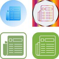 News Paper Icon Design vector