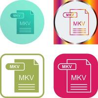 MKV Icon Design vector