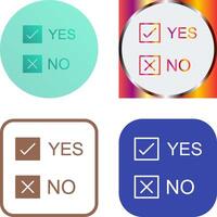 Yes No Option Icon Design vector