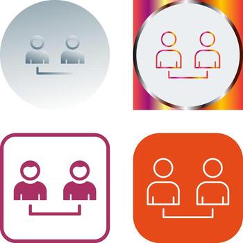 Connected Users Icon Design vector