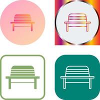 Garden Bench Icon Design vector