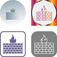 Firewall Icon Design vector