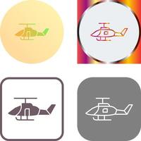 Military Helicopter Icon Design vector