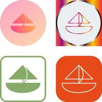 Small Yacht Icon Design vector