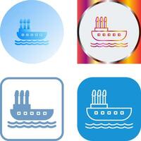 diseño de icono de barco de vapor vector