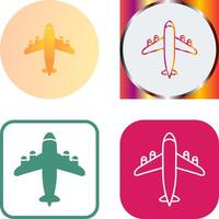 Flying Airplane Icon Design vector