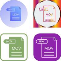 MOV Icon Design vector