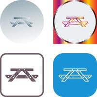 Picnic of Table Icon Design vector